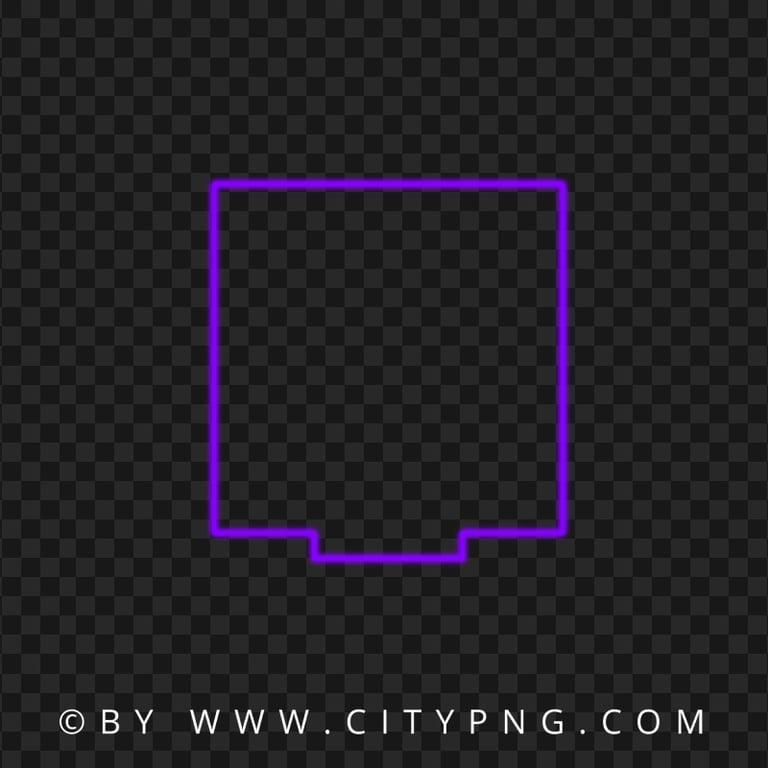 HD PNG Creative Square Neon Purple Frame Border