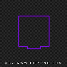 HD PNG Creative Square Neon Purple Frame Border