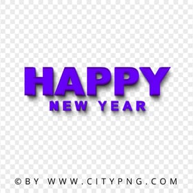 Happy New Year Purple Logo FREE PNG