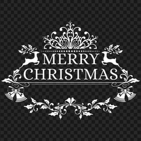 HD Beautiful Merry Christmas White Logo Text PNG