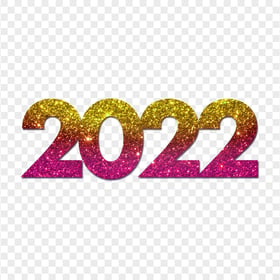 Yellow Gold & Pink  Glitter  2022 HD PNG