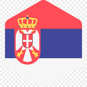 Flat Hexagon Serbia Flag Icon PNG
