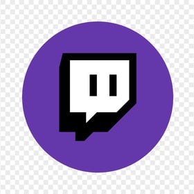 HD Twitch Purple Circular Round Icon Transparent Background PNG