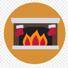 Round Flat Chimney Fireplace Icon PNG