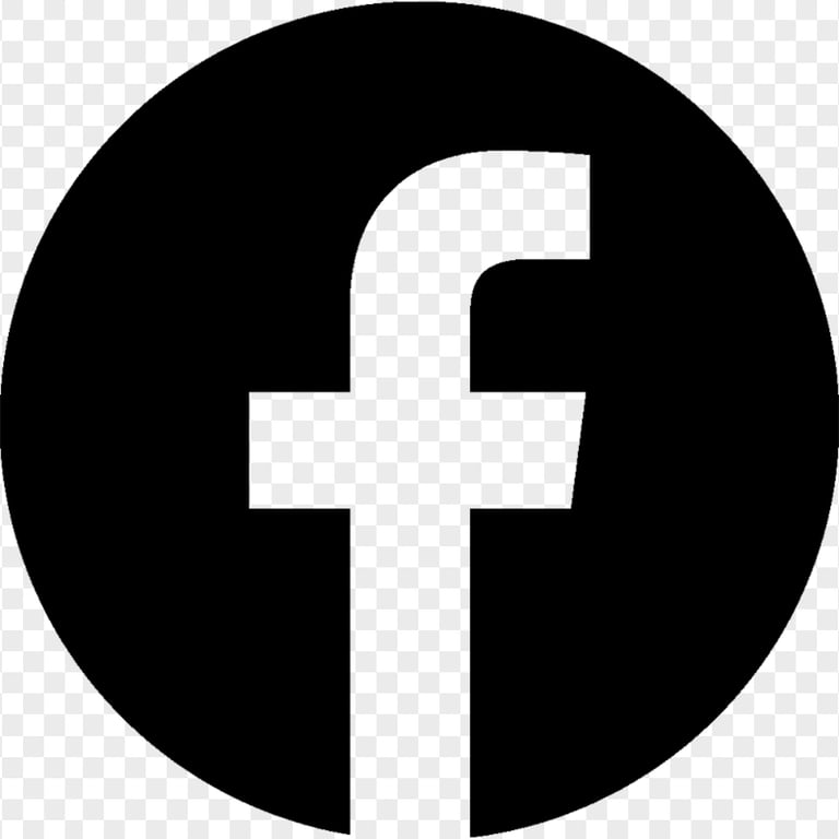 Round Black Facebook Fb Logo Icon Sign
