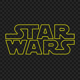 HD Yellow Outline Star Wars Logo PNG