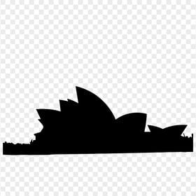 HD Sydney Opera House Black Silhouette PNG