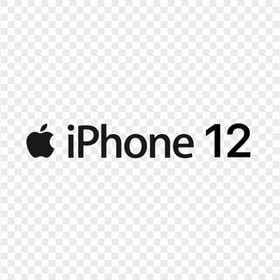 Black Apple iPhone 12 Logo