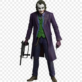 Standing Real Heath Ledger Joker Batman Hold Gun