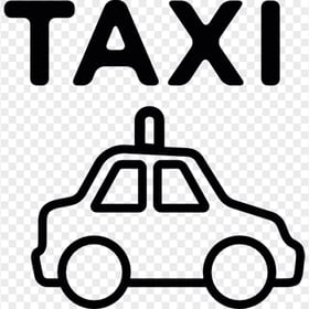 Taxi Cab Black Icon Logo Image PNG