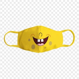 HD Cartoon Spongebob Mouth Face Mask Laughing Character PNG