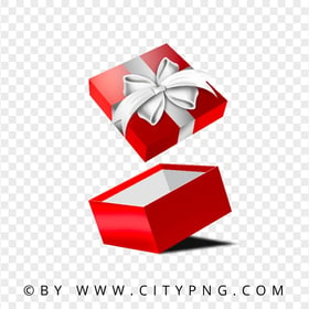 Realistic Opened Empty Gift Box Transparent PNG