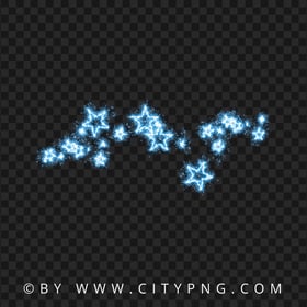 Blue Sparkling Stars Fireworks Effect HD PNG