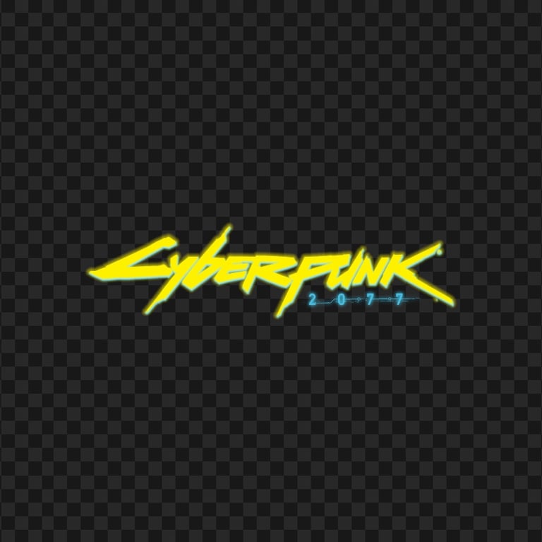 HD Cyberpunk 2077 Game Official Logo Neon Style PNG