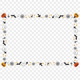 Halloween Items Elements Frame PNG