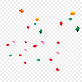 Floating Colorful Paper Confetti Holidays Party PNG
