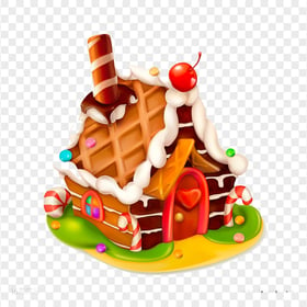 Christmas Cartoon Gingerbread Cake FREE PNG