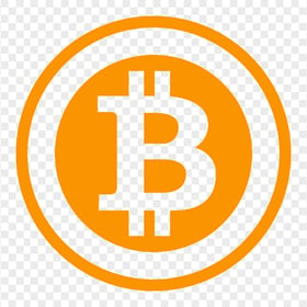 HD Orange Round Bitcoin Icon PNG