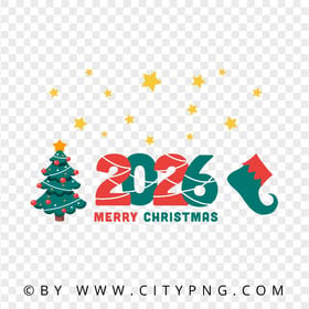 Merry Christmas 2026 Red And Green Vector HD PNG