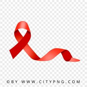 Red Cancer Logo Sign Ribbon Transparent Background