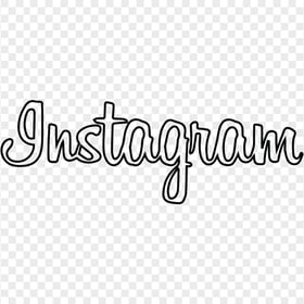 Outline Instagram Logo Font Word Text Black