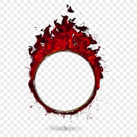 HD Ring Of Red Fire Circle PNG