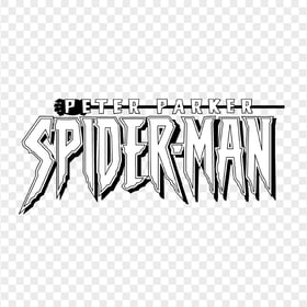 HD Black And White Peter Parker Spiderman Logo PNG