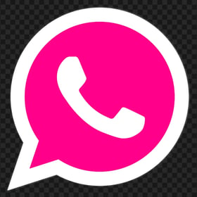 HD Pink & White Wa Whatsapp Logo Icon PNG