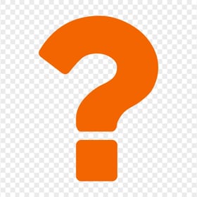 Orange Simple Question Symbol Icon Image PNG