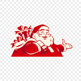 Santa Claus Red Silhouette Illustration PNG