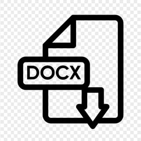Docx File Download Black Icon PNG