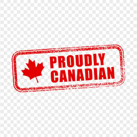 Proudly Made In Canada Stamp Image PNG