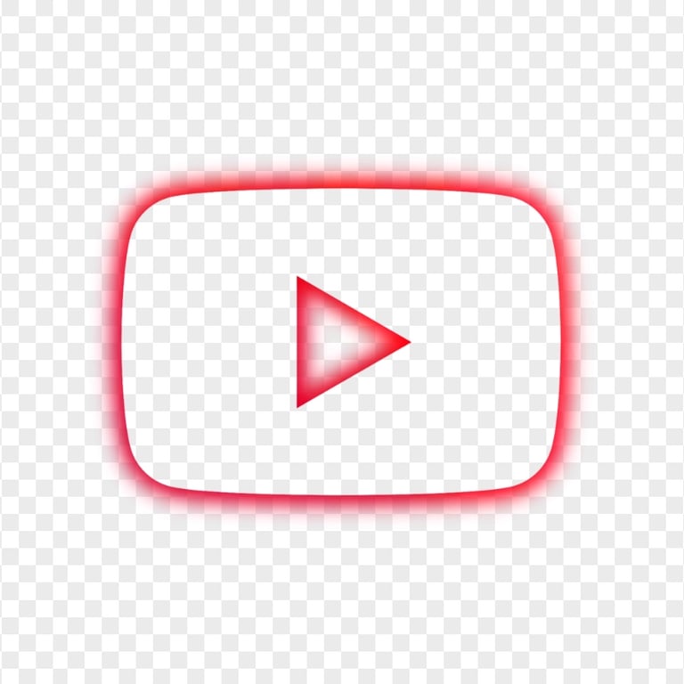 HD Red Neon Aesthetic Youtube YT Play Icon PNG Citypng