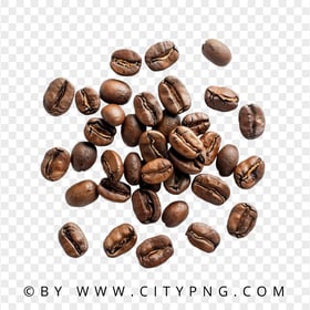 HD Top View Brown Coffee Beans Transparent PNG