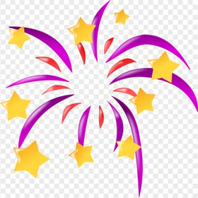 HD Purple Cartoon Firework Transparent Background