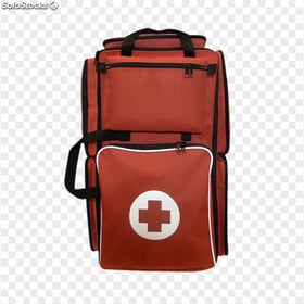 Dark Red Emergency Medical Backpack First Aid