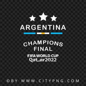 Argentina Champions Fifa World Cup Qatar 2022 HD PNG