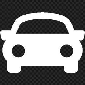 Car Front View White Silhouette Icon Download PNG
