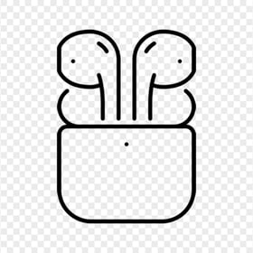 Apple Airpods With Opened Case Line Style Icon