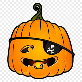 Vector Halloween Pumpkin Wear Pirate Eye Patch