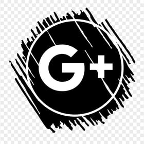 Black & White Pen Scribble Google G Plus Icon