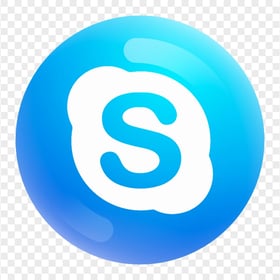 HD Round Circle Skype Blue Logo Icon PNG