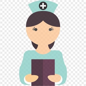 Cartoon Flat Nurse Wear Scrubs Icon