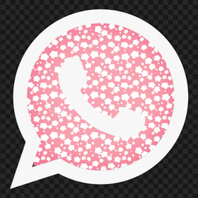 HD Beautiful Pink & White Whatsapp Wa Symbol Logo Icon PNG