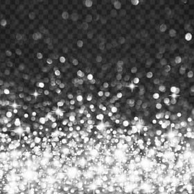 HD White Bokeh Sparkling Lights Effect PNG