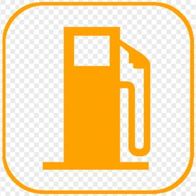 Orange Petrol Pump Square Icon Image PNG