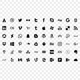 PNG Social & Internet Companies Black Logos Icons