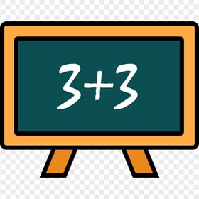 Cartoon Mathematics Chalkboard PNG