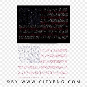 HD USA United States Flag Confetti Effect PNG