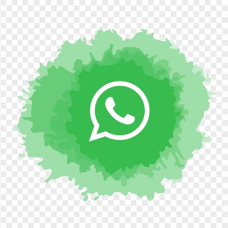 HD Flat Watercolor Green Whatsapp Icon PNG Citypng
